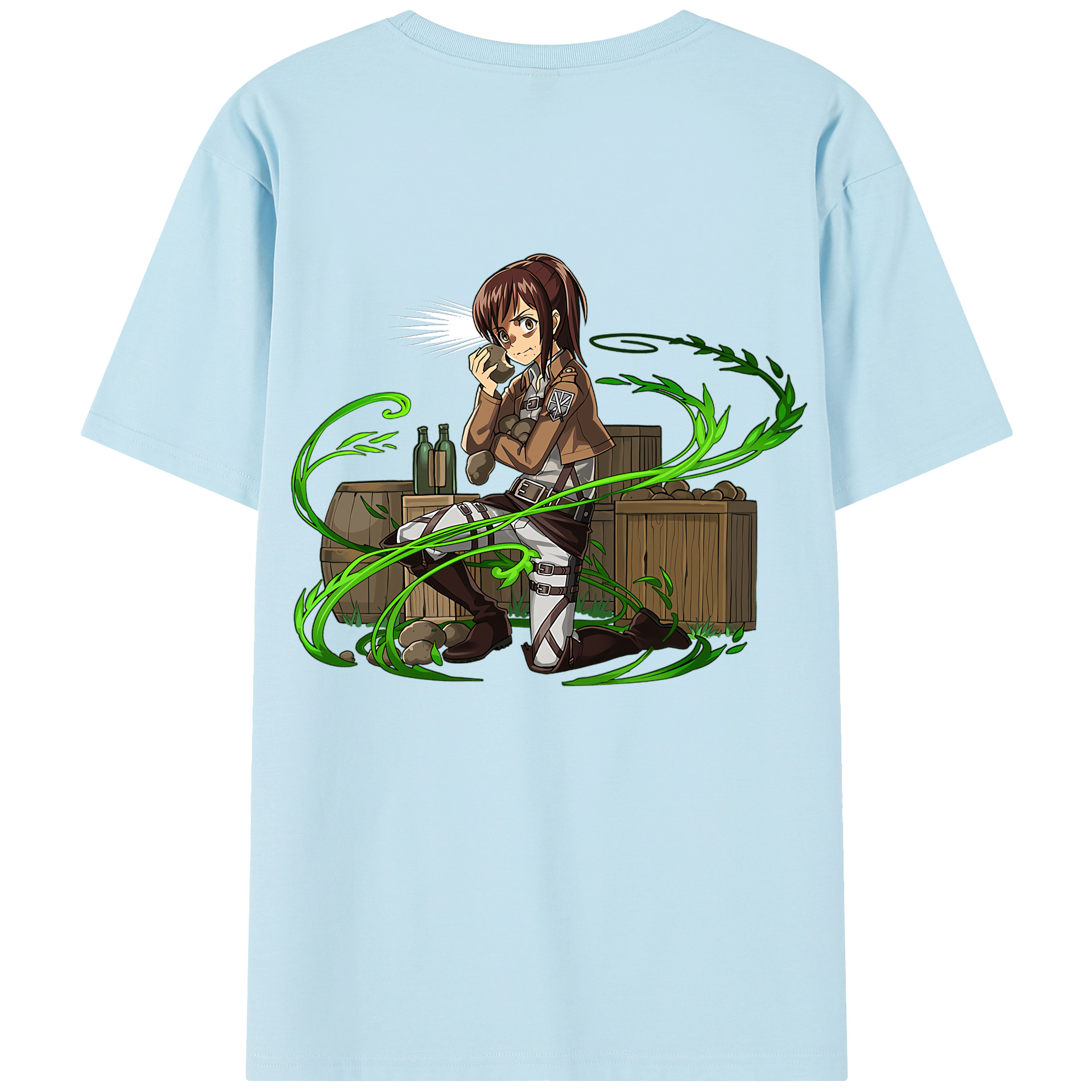 （画像用） 進撃の巨人 サシャ·ブラウス Attack on Titan Sasha Blaus 綿100％半袖Tシャツ（背面プリント）